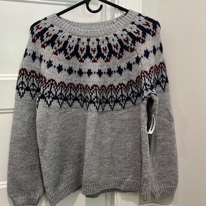 NWT Old Navy Fair isle crewneck sweater